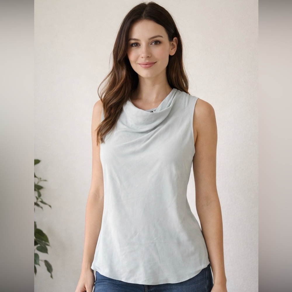 Emporio Armani Light Gray Sleeveless Blouse